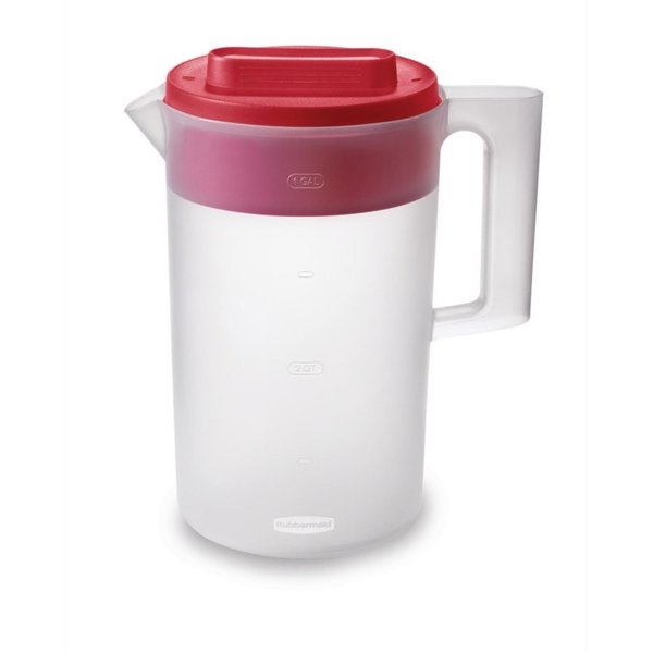 Rubbermaid Simply Pour 1 gal Clear/Red Pitcher Plastic 2122590